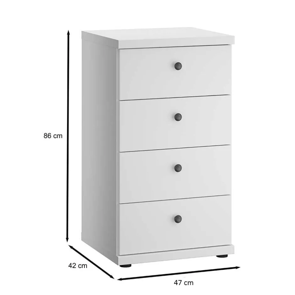 Pharao24 Weiße Hochkommode Tudana> Hochkommoden