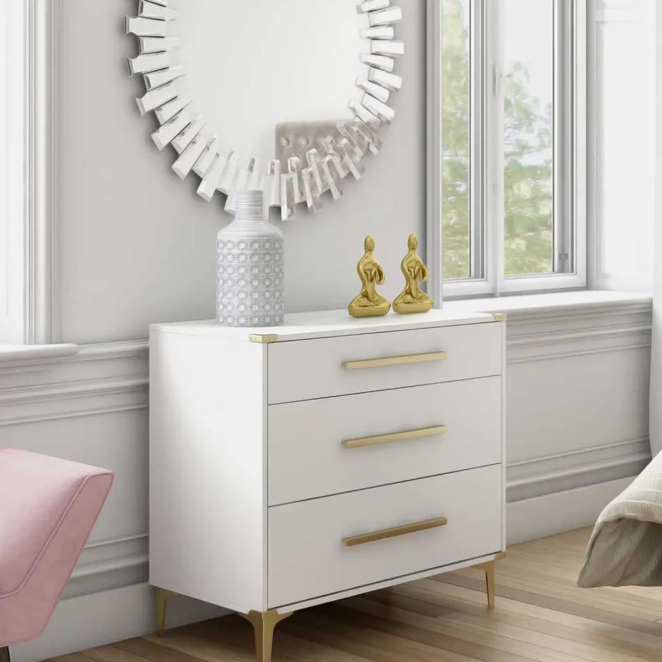 Flurkommoden|Schlafzimmerkommoden*Pharao24 Weiße Kommode Geraldo