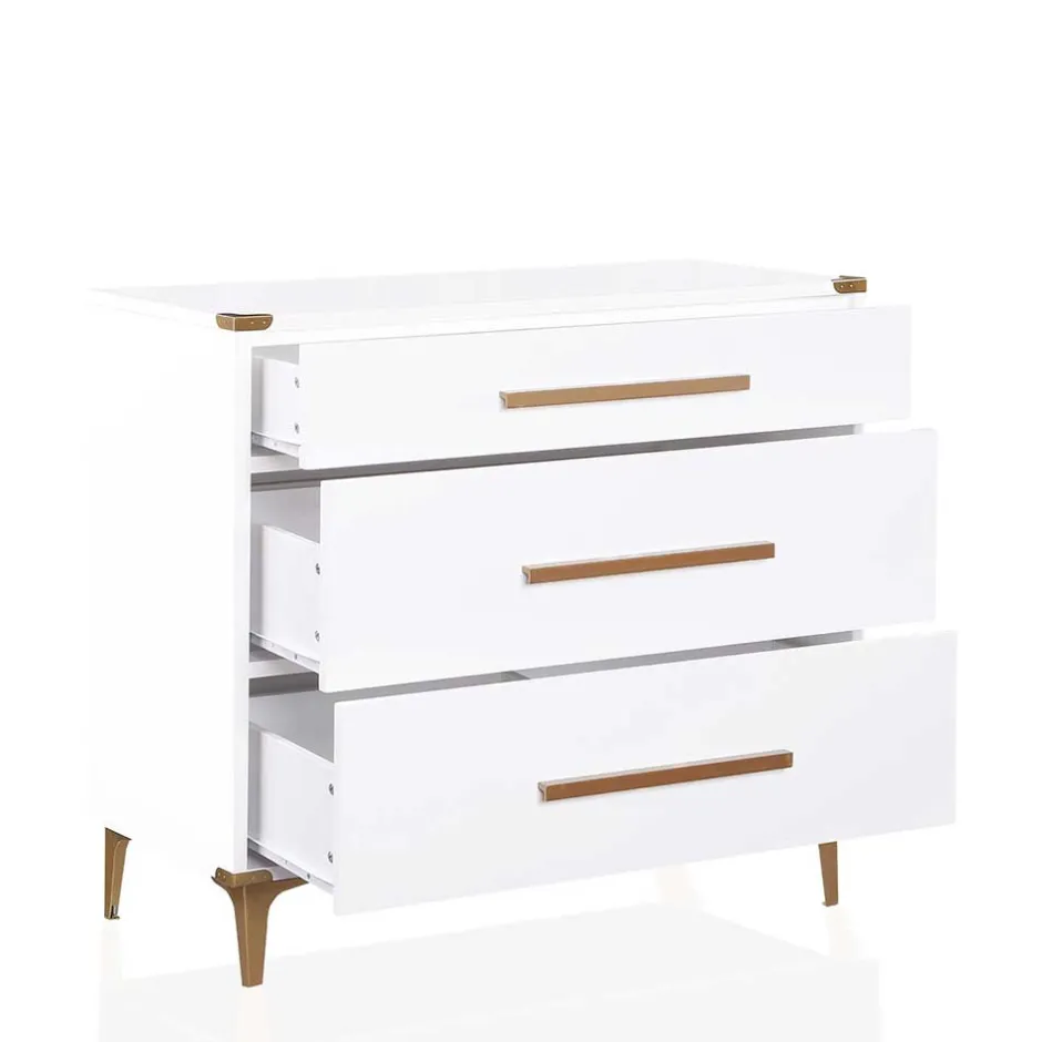 Flurkommoden|Schlafzimmerkommoden*Pharao24 Weiße Kommode Geraldo