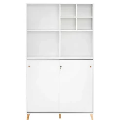 Büroschränke|Aktenschränke*Pharao24 Weißer Aktenordnerschrank Palencial