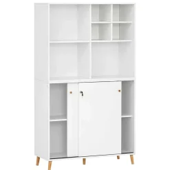 Büroschränke|Aktenschränke*Pharao24 Weißer Aktenordnerschrank Palencial