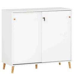 Büroschränke|Aktenschränke*Pharao24 Weißer Aktenordnerschrank Palencial