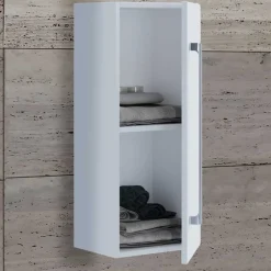 Pharao24 Weißer Bad Wandschrank Selami> Badezimmerschränke|Bad Hängeschränke