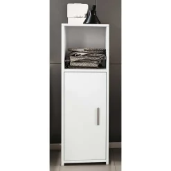 Pharao24 Weißer Badseitenschrank Vimalta> Bad Unterschränke|Badezimmerschränke