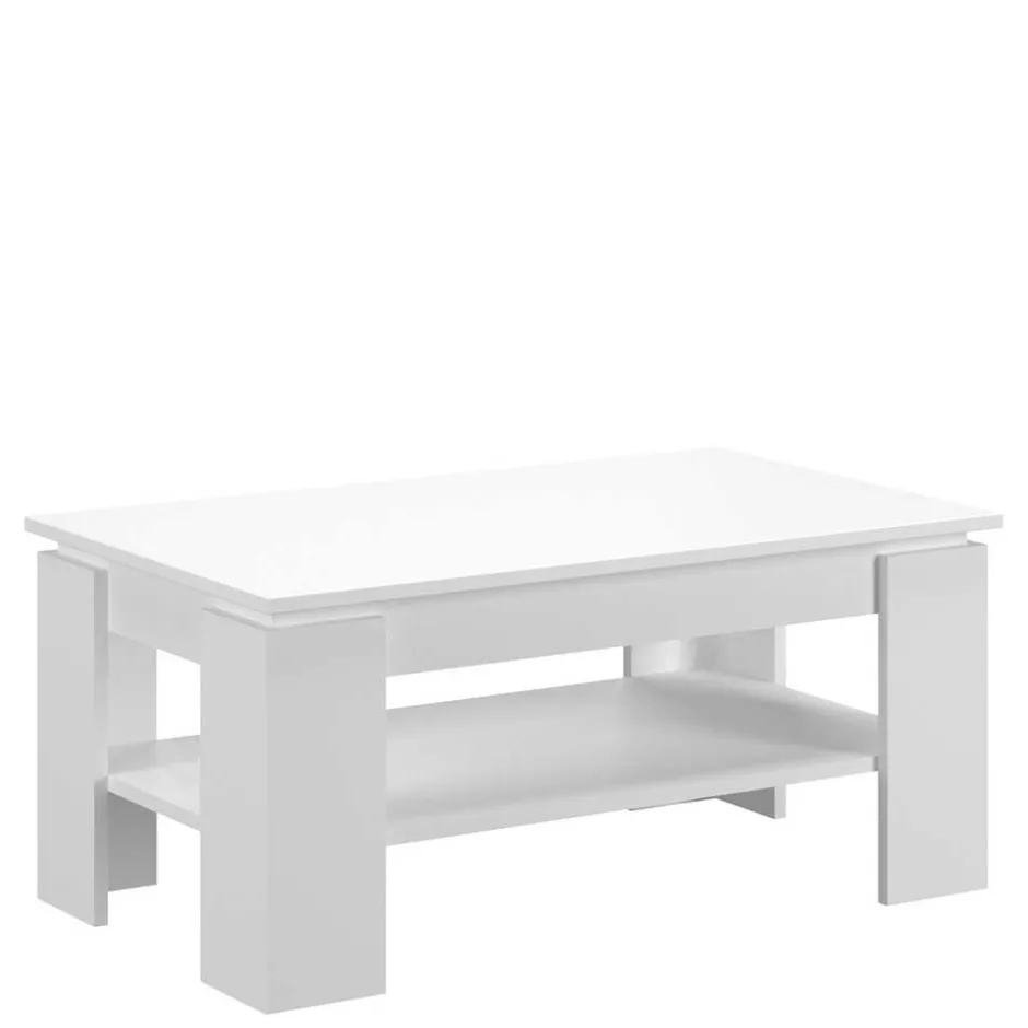 Couchtische*Pharao24 Weißer Couchtisch Sanduro