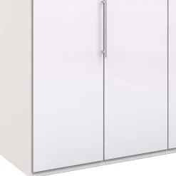 Jugendkleiderschrank*Pharao24 Weißer Falttürenschrank Grinzia