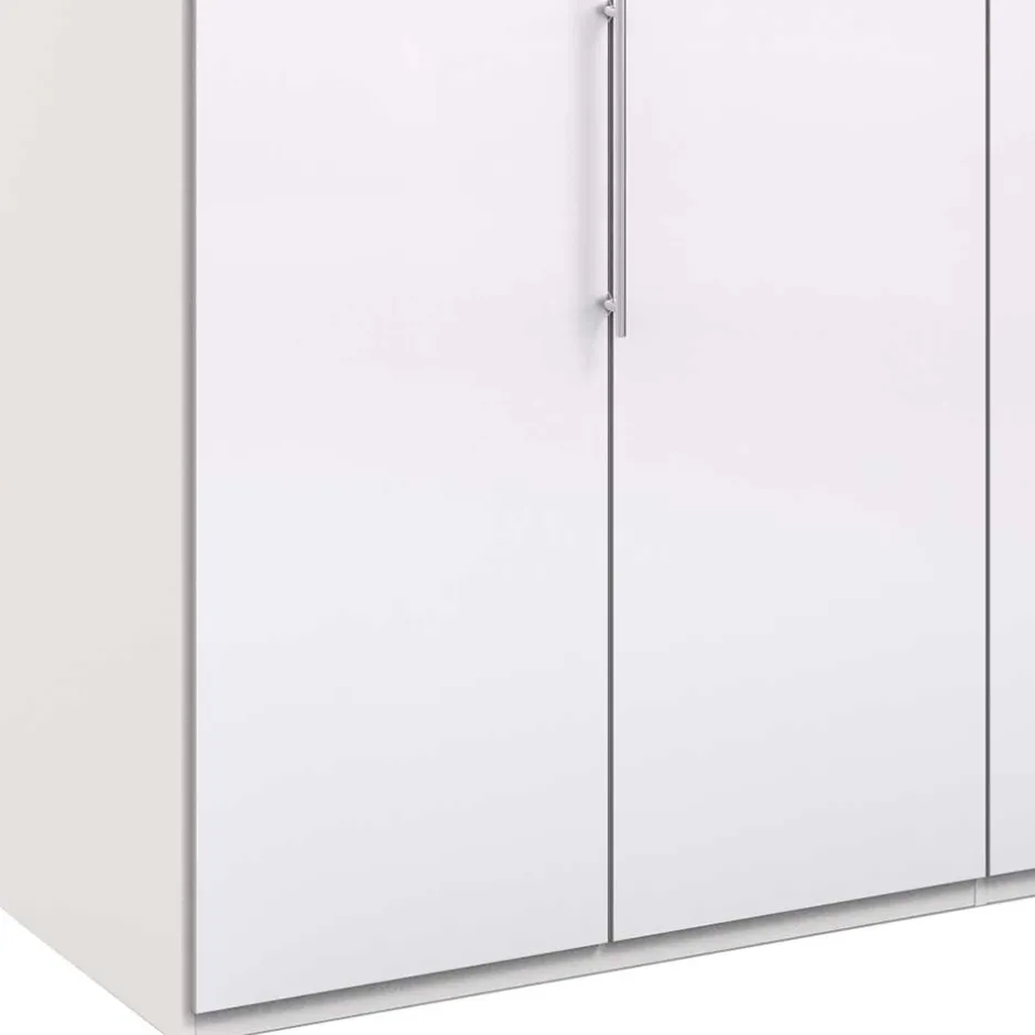 Jugendkleiderschrank*Pharao24 Weißer Falttürenschrank Grinzia