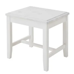 Pharao24 Weißer Holzhocker Mures> Hocker|Sitzhocker