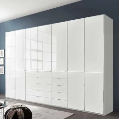 Pharao24 Weißer Kleiderschrank Bean> Drehtürenschränke