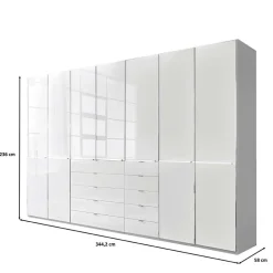 Pharao24 Weißer Kleiderschrank Bean><noscript><img width=