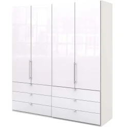 Jugendkleiderschrank*Pharao24 Weißer Kleiderschrank Grinzia