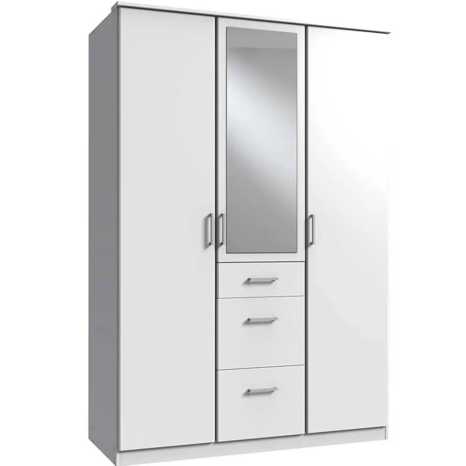 Pharao24 Weißer Kleiderschrank Redon> Jugendkleiderschrank|Drehtürenschränke