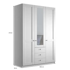 Pharao24 Weißer Kleiderschrank Tudana><noscript><img width=