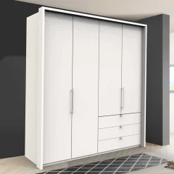 Pharao24 Weißer Schlaufraumschrank Emiliano> Jugendkleiderschrank