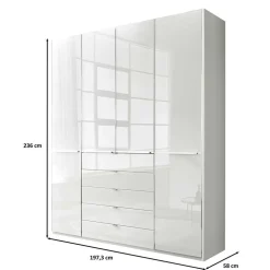 Pharao24 Weißer Schrank Schlafzimmer Bean><noscript><img width=