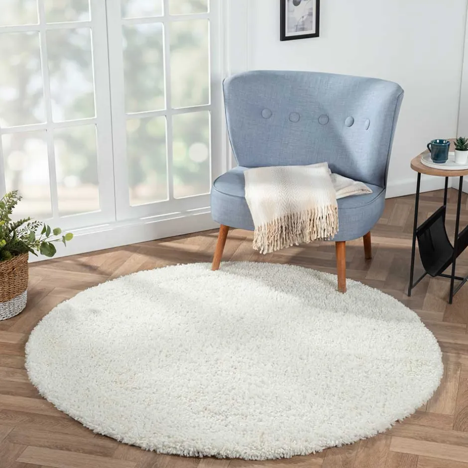Pharao24 Weißer Shaggy Teppich Exmonda> Teppiche