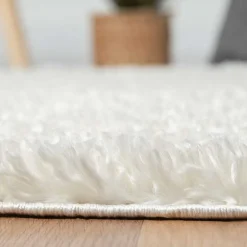 Pharao24 Weißer Shaggy Teppich Exmonda><noscript><img width=