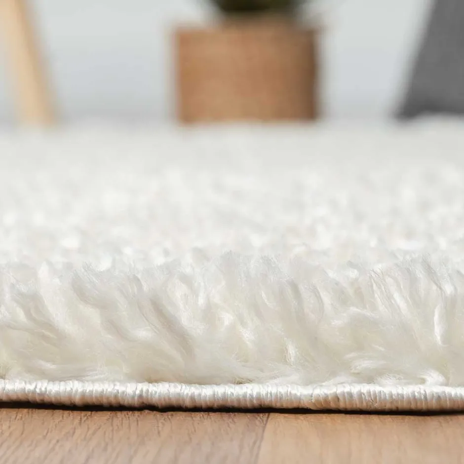Pharao24 Weißer Shaggy Teppich Exmonda> Teppiche