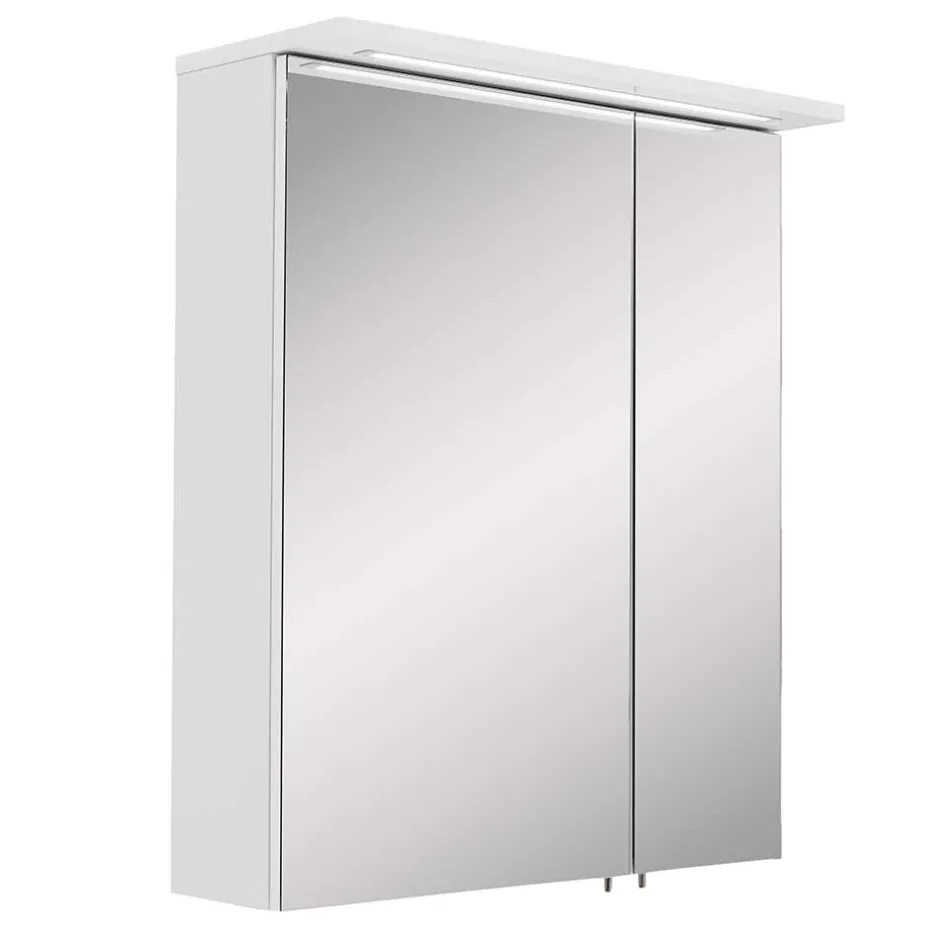 Spiegelschränke|Badezimmerschränke*Pharao24 Weißer Spiegelschrank Inabaros