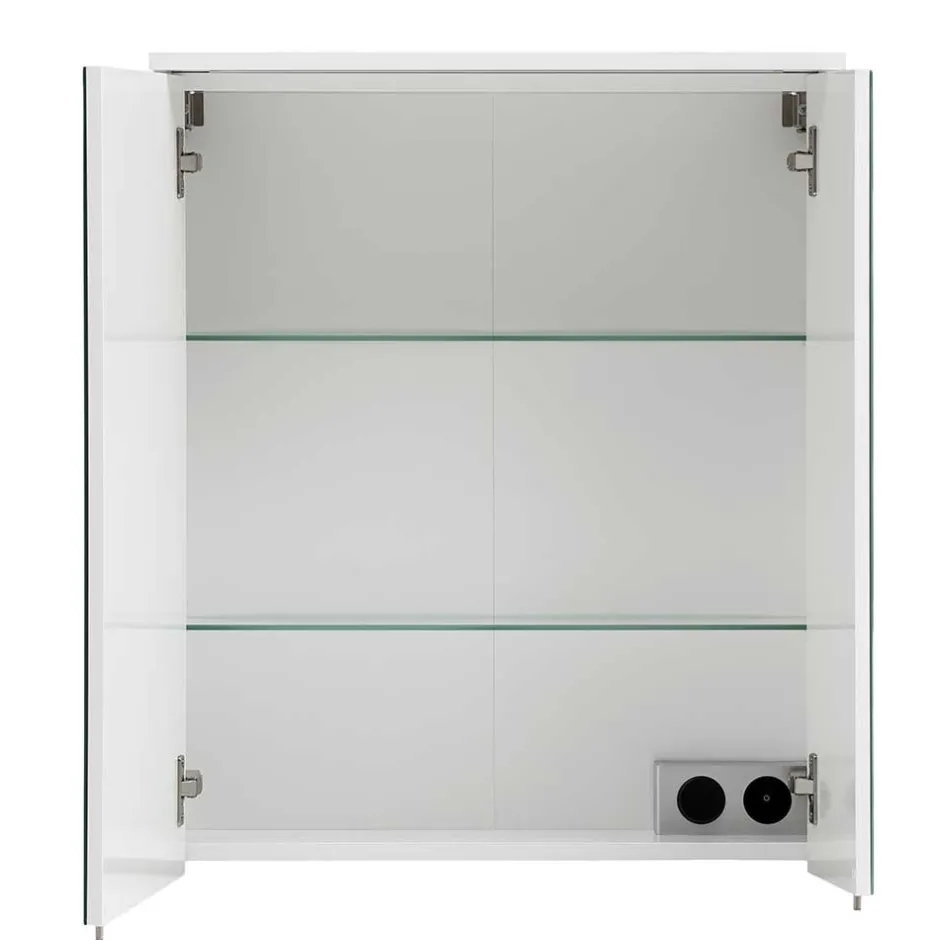 Spiegelschränke|Badezimmerschränke*Pharao24 Weißer Spiegelschrank Inabaros