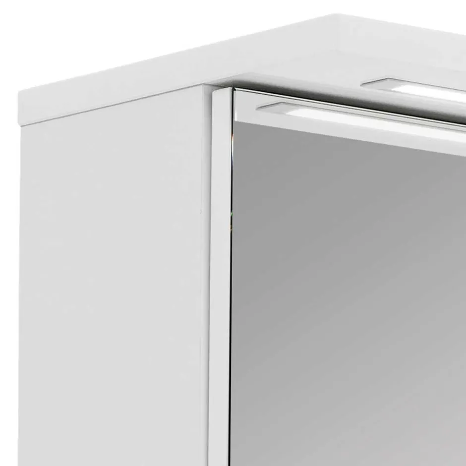 Spiegelschränke|Badezimmerschränke*Pharao24 Weißer Spiegelschrank Inabaros