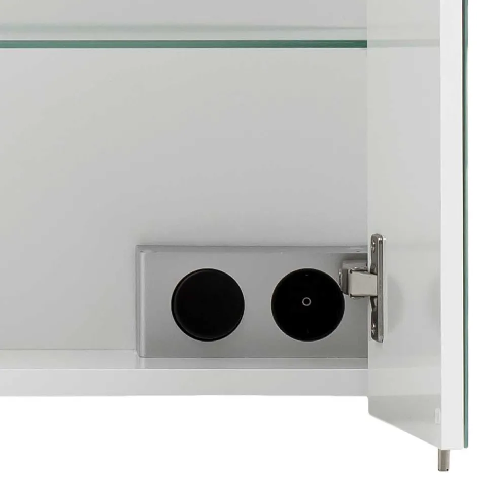 Spiegelschränke|Badezimmerschränke*Pharao24 Weißer Spiegelschrank Inabaros