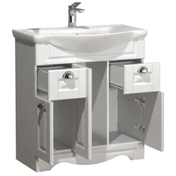 Waschbeckenunterschränke|Bad Unterschränke*Pharao24 Weißer Waschbeckenschrank Exmadura