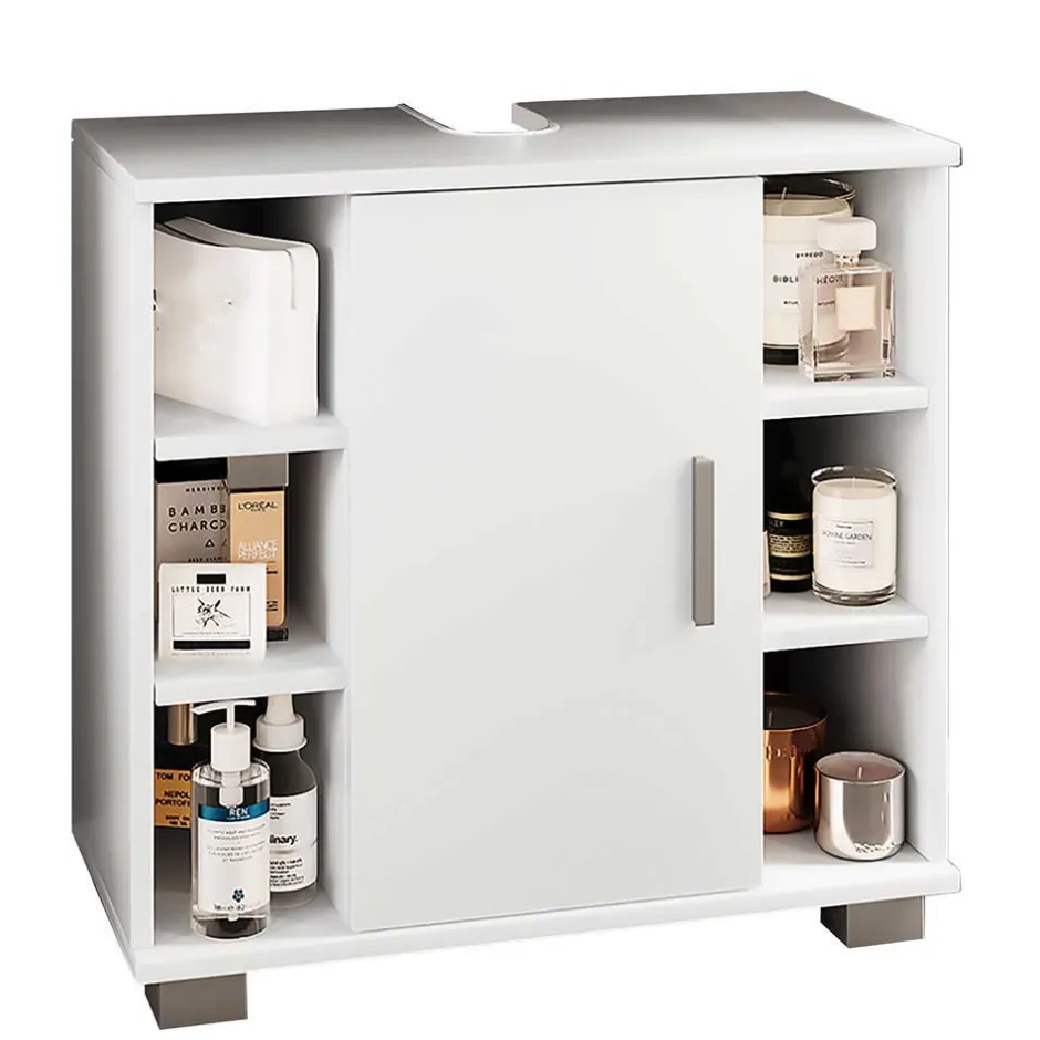 Pharao24 Weißes Badmöbel Set Vimalta> Badmöbel Sets