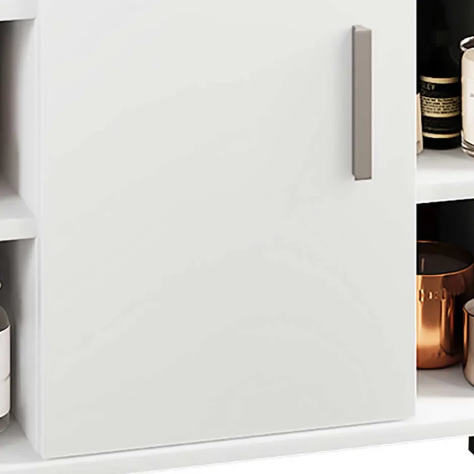 Pharao24 Weißes Badmöbel Set Vimalta> Badmöbel Sets