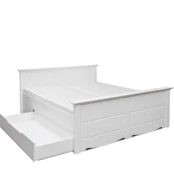 Massivholzbetten|Funktionsbetten*Pharao24 Weißes Bett Vomano