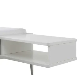 Doppelbetten|Massivholzbetten*Pharao24 Weißes Doppelbett Lesgon