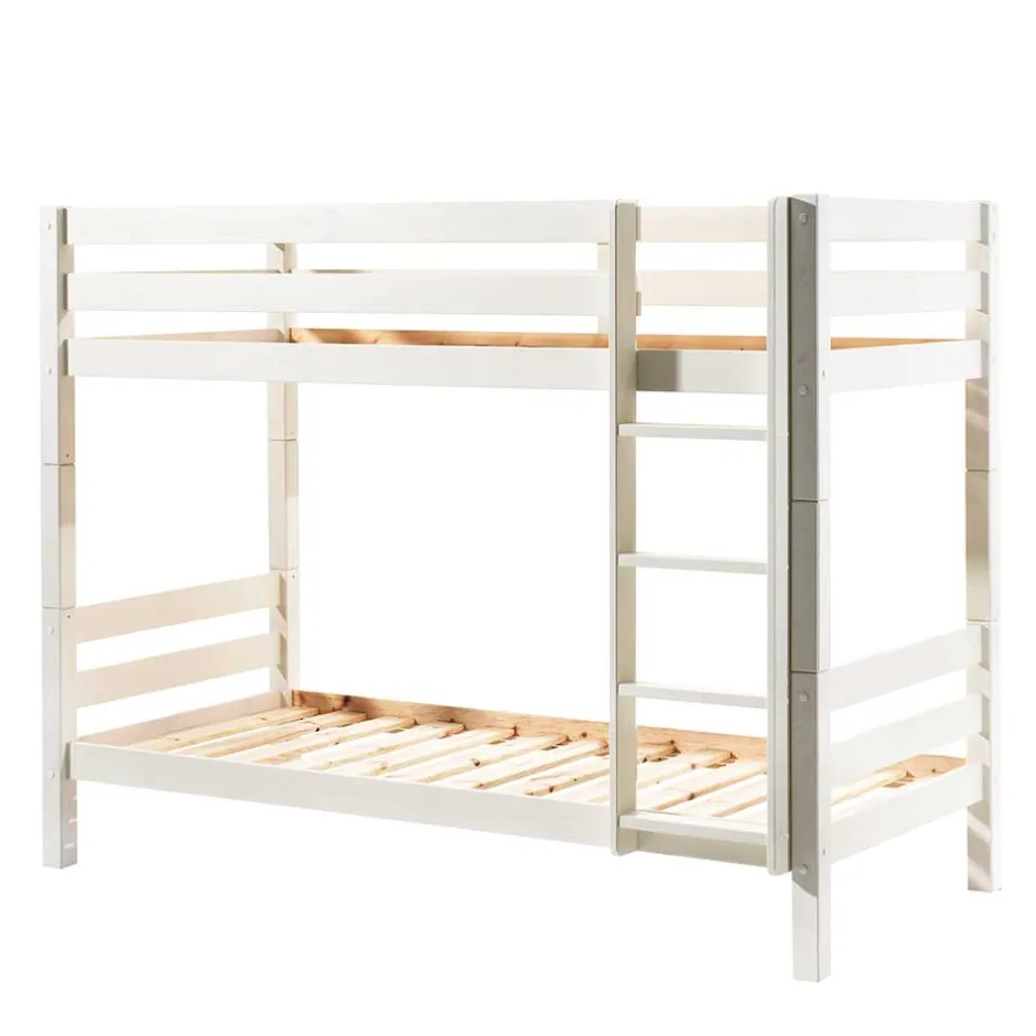 Etagenbetten|Kinderbetten*Pharao24 Weißes Etagenbett Menoria