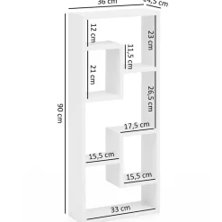 Hängeregale|Wohnzimmerregale*Pharao24 Weißes Hängeregal Salverna
