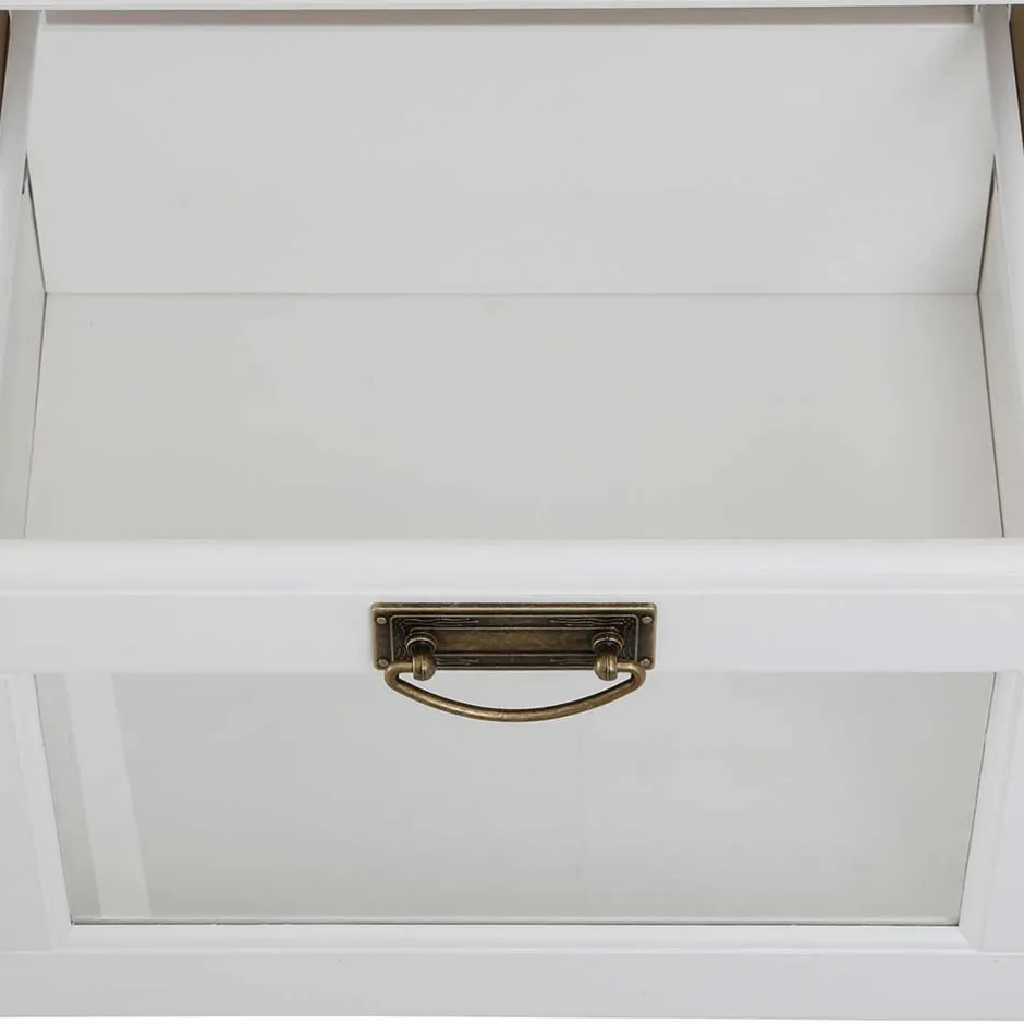 Massivholzmöbel|Küchenkommode*Pharao24 Weißes Sideboard Henjov