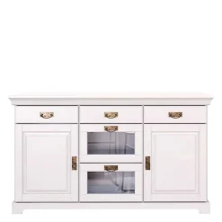 Massivholzmöbel|Küchenkommode*Pharao24 Weißes Sideboard Henjov