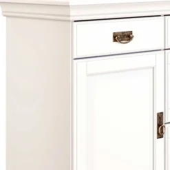 Massivholzmöbel|Küchenkommode*Pharao24 Weißes Sideboard Henjov