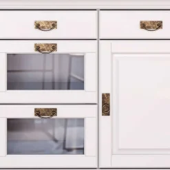 Massivholzmöbel|Küchenkommode*Pharao24 Weißes Sideboard Henjov