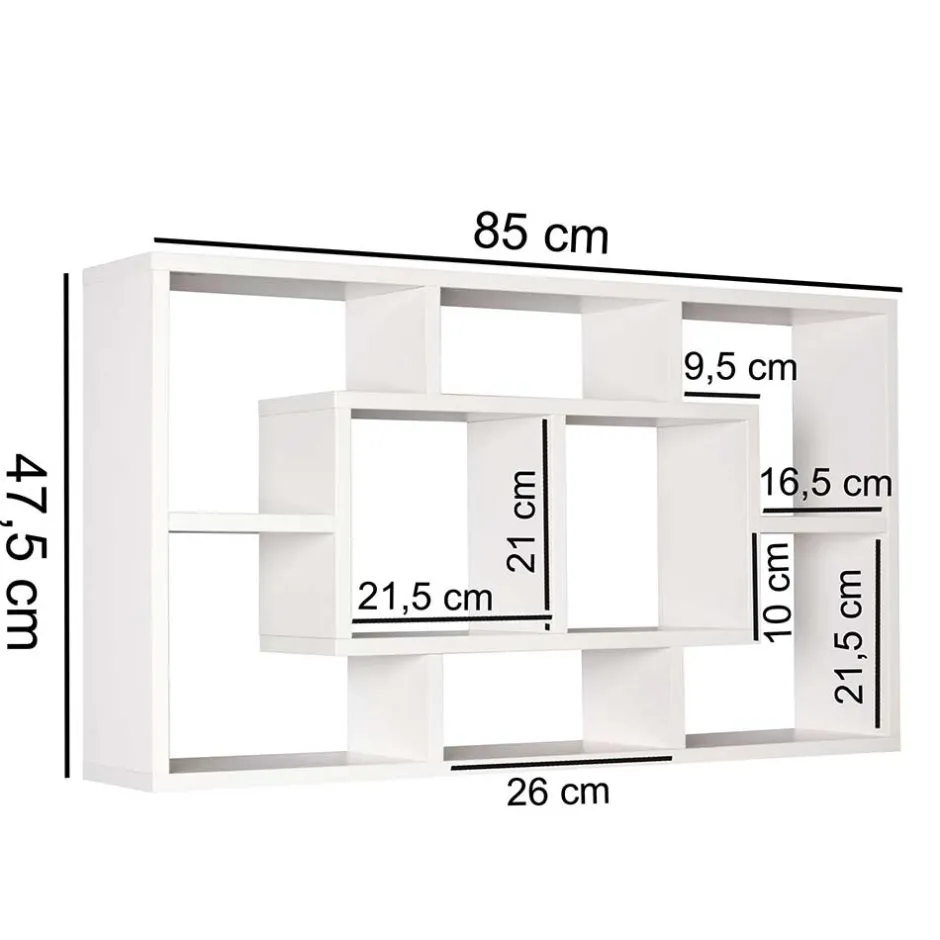 Hängeregale|Wandregale*Pharao24 Weißes Wandregal Austral