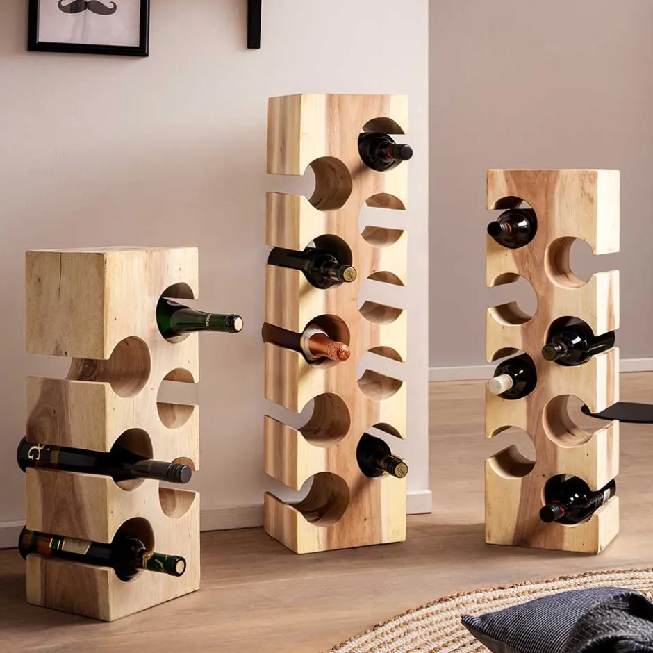 Flaschenregale|Massivholzregale*Pharao24 Weinregal Evarelda