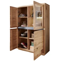 Wohnzimmerschrank|Wohnwand 350 Cm*Pharao24 Wildeiche Anbauwand Shailina