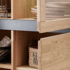 Wohnzimmerschrank|Wohnwand 350 Cm*Pharao24 Wildeiche Anbauwand Shailina