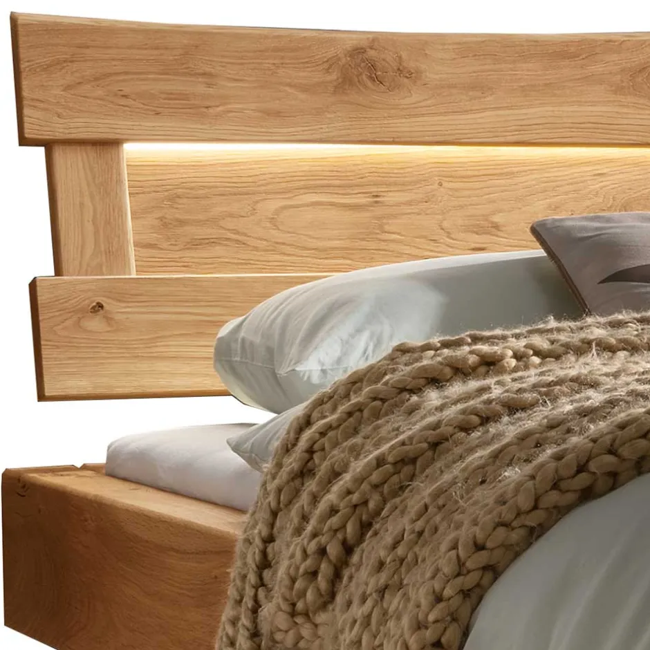 Pharao24 Wildeiche Balkenbett Useda> Doppelbetten|Massivholzbetten