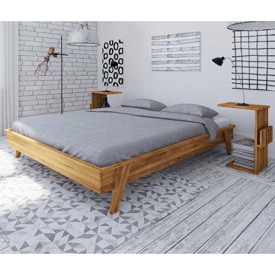 Pharao24 Wildeiche Bett Carilla> Doppelbetten|Massivholzbetten