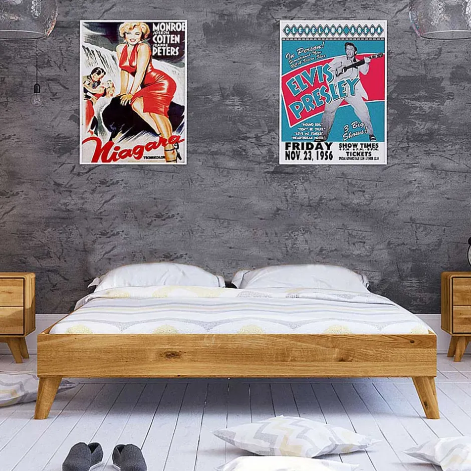 Einzelbetten|Doppelbetten*Pharao24 Wildeiche Bett Vinial