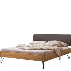 Pharao24 Wildeiche Doppelbett modern Viko> Doppelbetten|Massivholzbetten