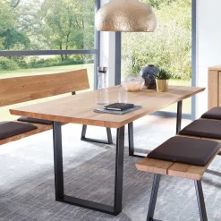 Küchentisch|Massivholztische*Pharao24 Wildeiche Esszimmertisch Flacon