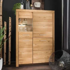 Highboards|Highboards*Pharao24 Wildeiche Highboard Divrina