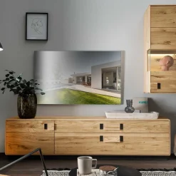 Pharao24 Wildeiche Lowboard Seldran> Fernsehtische|Lowboards