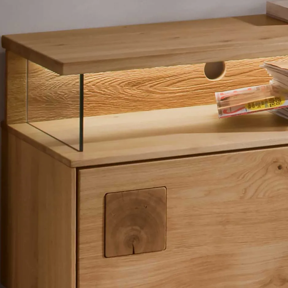 Massivholz Tv Möbel|Fernsehtische*Pharao24 Wildeiche massiv Lowboard Onitos