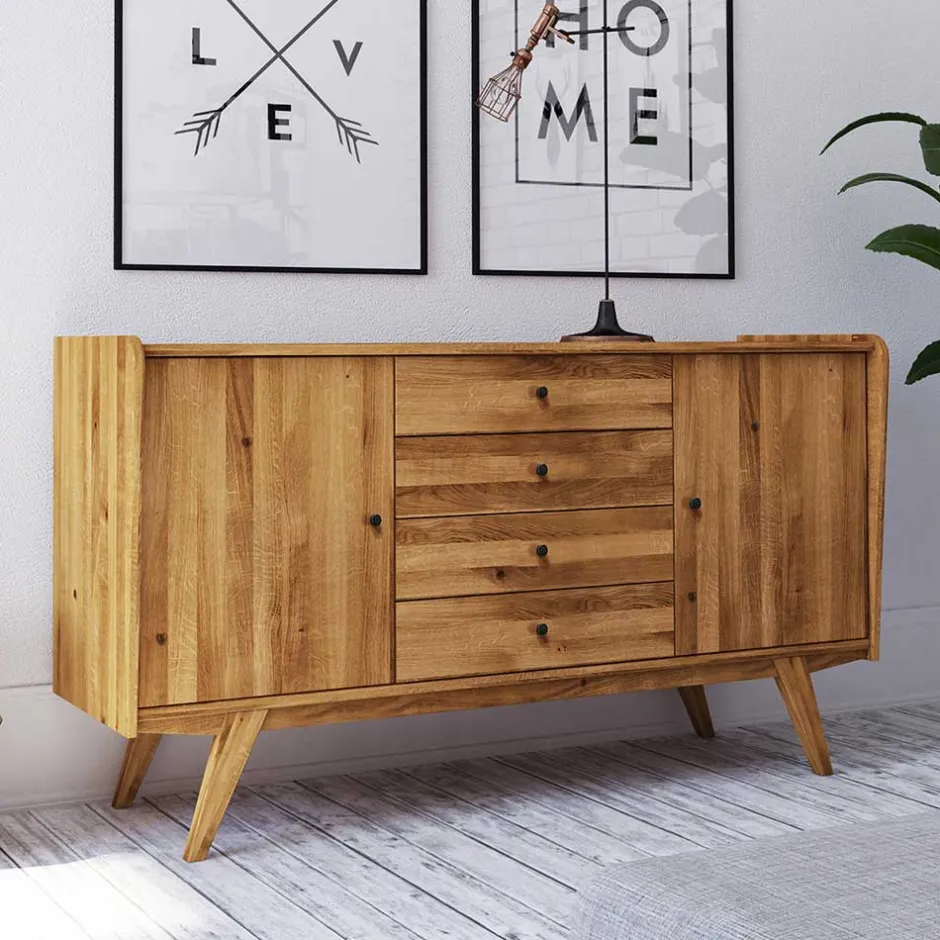 Pharao24 Wildeiche Sideboard Carilla> Massivholzmöbel|Küchenkommode